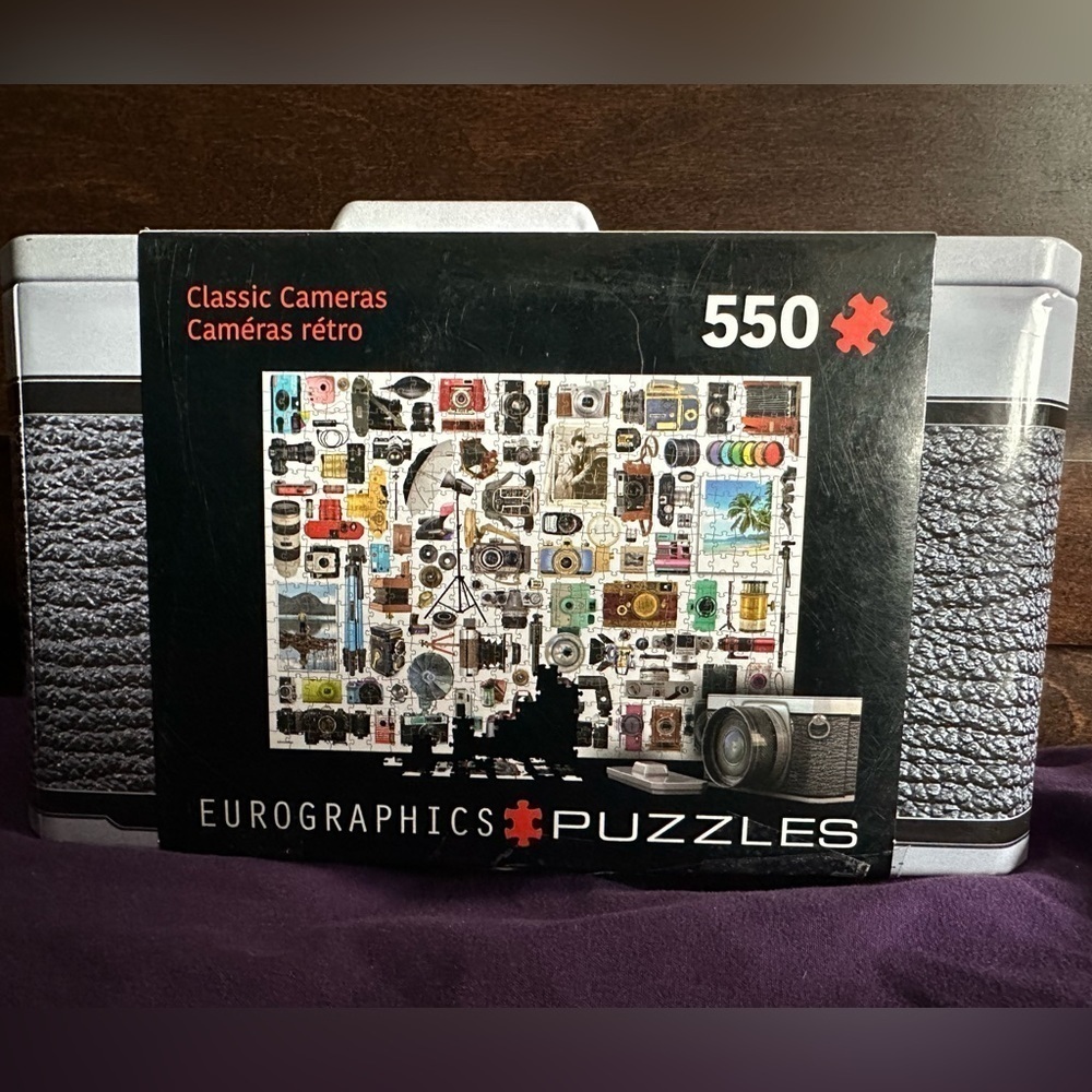 Eurographics collectible tin “cameras” 550 piece puzzle